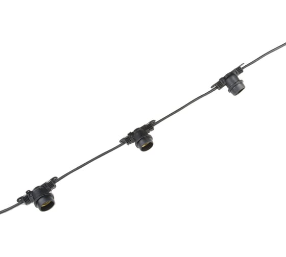 Гирлянда Uniel UDL-K110 40/E27/10M IP65 BLACK BELT-LIGHT Белт-лайт, 10 м + 1,5м сетевой шнур UL-00006440