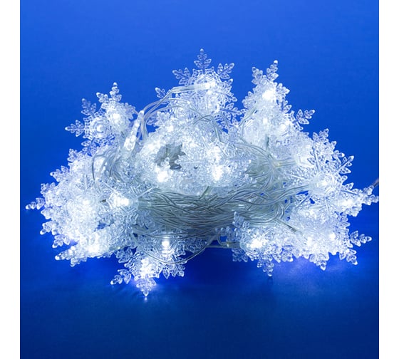 Светодиодная гирлянда Uniel Снежинки-1 ULD-S0700-050/DTA WHITE IP20 SNOWFLAKES-1 с контроллером 7930 1