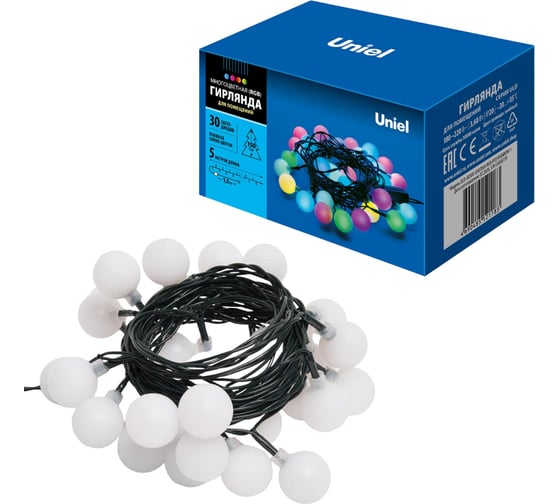 Светодиодная гирлянда Uniel Радуга-1 ULD-S0500-030/DGA RGB IP20 RAINBOW-1 5м UL-00005470