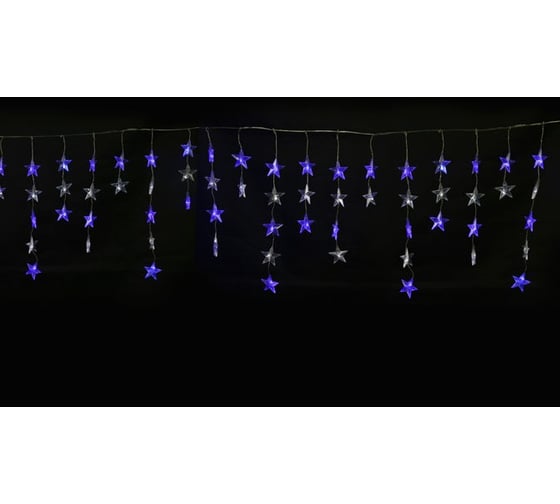 Светодиодный занавес Uniel ULD-E5505-196/DTK WHITE-BLUE IP20 STARS-1 фигурный UL-00001410