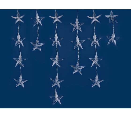 Светодиодный занавес Uniel ULD-E5505-196/DTK WHITE-BLUE IP20 STARS-1 фигурный UL-00001410
