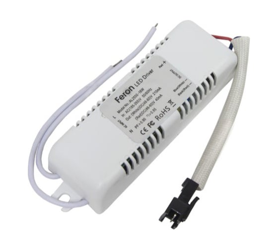 Электронный трансформатор (драйвер) FERON для AL2660 16W, AC185-265V, DC 48-60V, LB154 21580 1