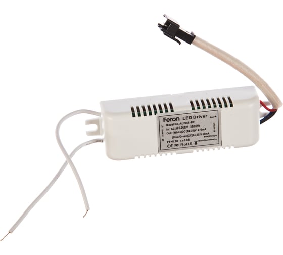 Электронный трансформатор (драйвер) FERON для AL2661 8W AC185-265V DC 24-30V 280mA, LB155 21581 1