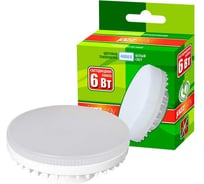 Светодиодная лампа Jazzway PLED-ECO 6Вт таблетка матовая 4000К нейтральный белый GX53 460лм 230В/50Гц D75х26мм 5006034