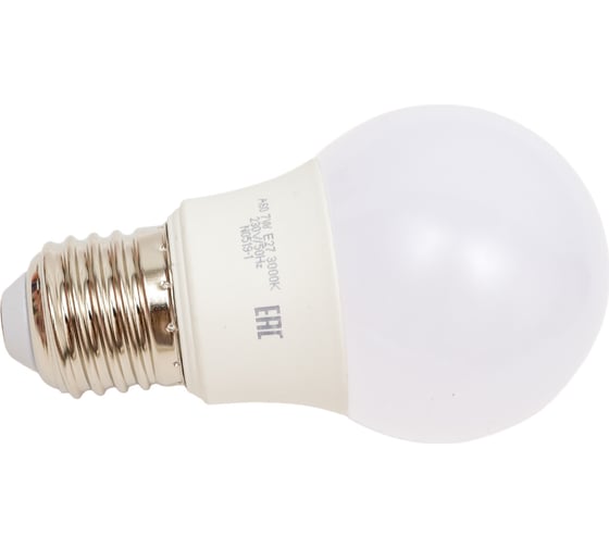 Светодиодная лампа Jazzway PLED-ECO 7Вт A60 грушевидная 3000К теплый белый E27 610лм 230В/50 Гц 1033178
