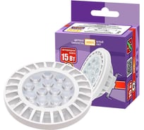 Светодиодная лампа Jazzway PLED-AR111 15Вт таблетка 3000К теплый белый G53 1200лм 185-265В 5017931