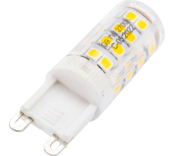 Светодиодная лампа Jazzway PLED-G9 7Вт капсульная 2700К теплый белый G9 400лм 175-240В пластик d16х50мм 1039064B