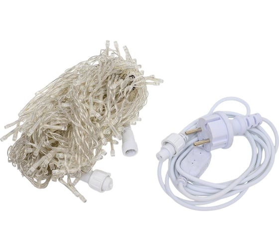Гирлянда FERON 230V 200 LED 5000K, эффект стробов, длина 4,5м, IP44, шнур 3м, CL22 32347 1