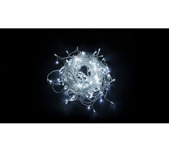 Гирлянда FERON 230V 200 LED 5000K, эффект стробов, длина 4,5м, IP44, шнур 3м, CL22 32347