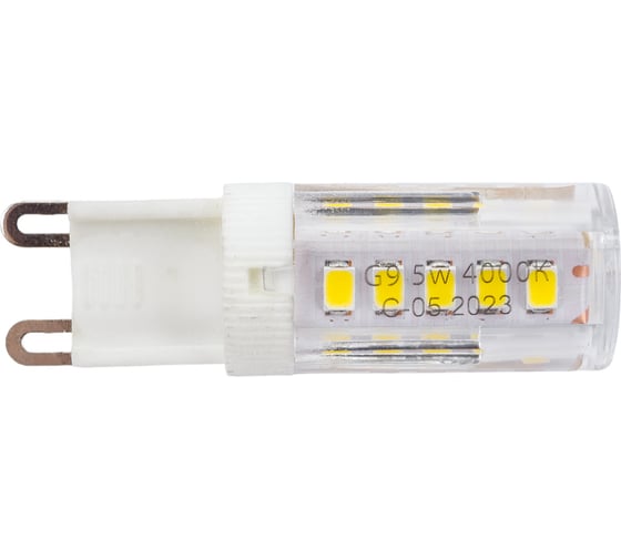 Светодиодная лампа Jazzway PLED-G9 5Вт капсульная 4000К нейтральный белый G9 300лм 175-240В пластик d16х50мм 1032133B 1