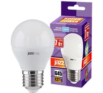 Светодиодная лампа Jazzway PLED-SP 7Вт G45 шар 5000К холодный белый E27 560лм 230В/50Гц 1027887-2
