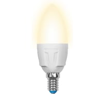 Светодиодная диммируемая лампа Uniel LED-C37-6W/WW/E14/FR/DIM PLP01WH UL-00000690