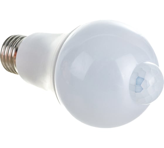 Светодиодная лампа с датчиком освещенности и датчиком движения Uniel LED-A60-12W 4000K, E27, PS+MS, PLS10WH UL-00005713