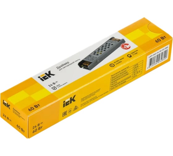 Драйвер IEK led ипсн-pro 60вт 24в клеммы ip20 LSP1-060-24-20-33-PRO