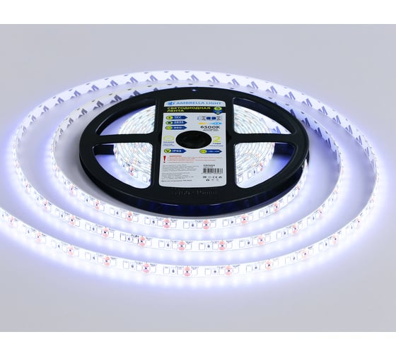 Светодиодная лента Ambrella light 2835 120Led /9.6W m/ 12V IP65 6500K 5m GS1203