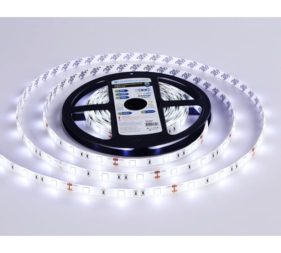 Светодиодная лента Ambrella light 5050 30Led /7.2W m/ 12V IP65 6500K 5m GS1903