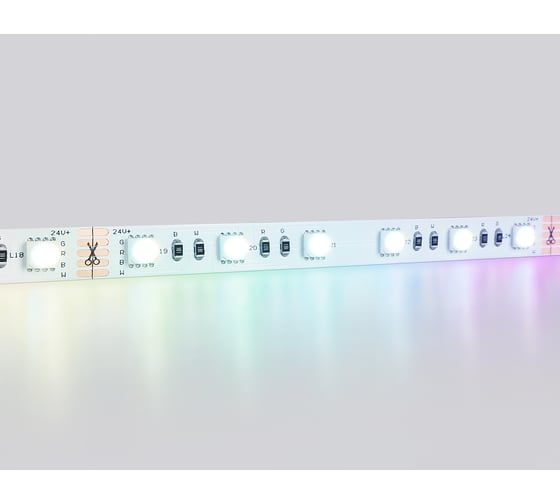 Светодиодная лента Ambrella light RGB с холодным белым светом 5050 60Led /10W m/ 24V IP20 RGBW+6500K 5m GS4403