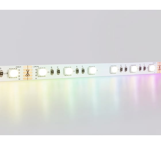 Светодиодная лента Ambrella light RGB с теплым белым светом 5050 60Led /10W m/ 24V IP20 RGBW+3000K 5m GS4401