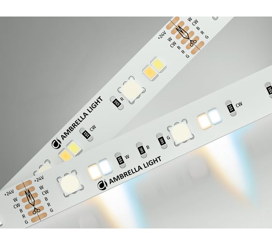 Светодиодная лента Ambrella light RGB с регулировкой температуры света 5050+2835 90Led / 13W m/ 24V IP20 RGB GS4501