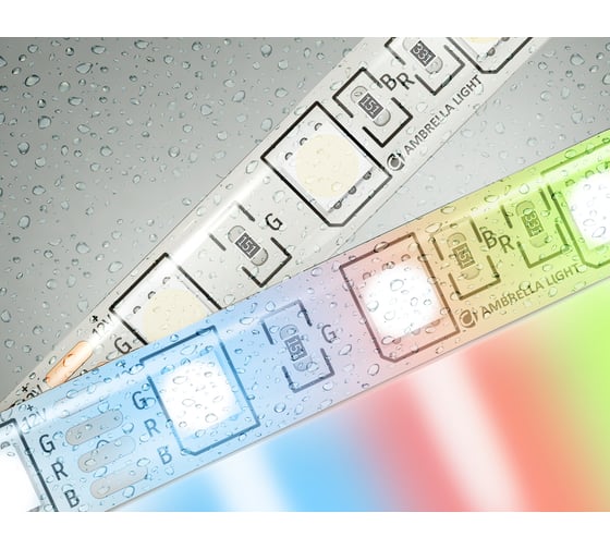 Светодиодная лента Ambrella light RGB 5050 60Led /14.4W m/ 12V IP65 RGB 5m GS2302