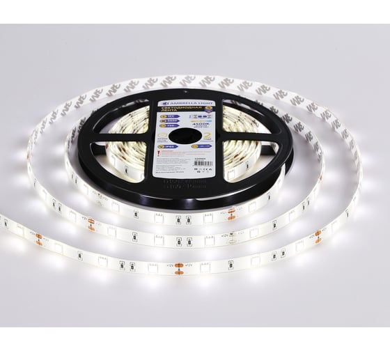 Светодиодная лента Ambrella light 5050 30Led /7.2W m/ 12V IP65 4500K 5m GS1902