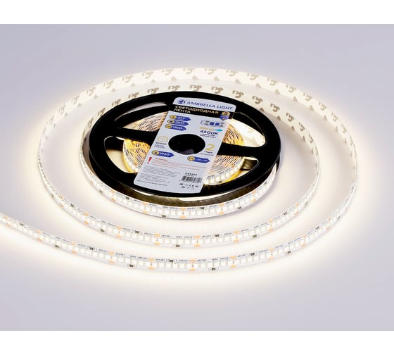 Светодиодная лента Ambrella light 2835 240Led /18W m/ 24V IP20 4500K 5m GS3302