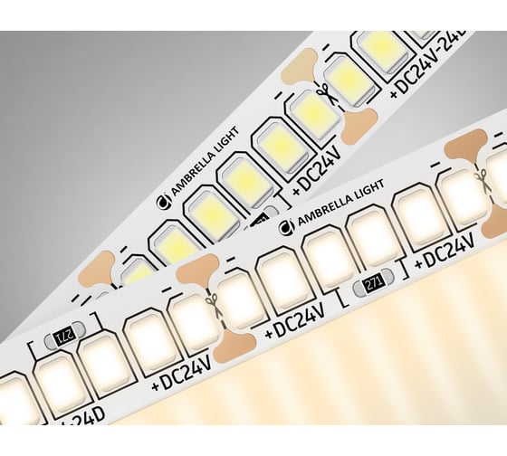 Светодиодная лента Ambrella light 2835 240Led /22W m/ 24V IP20 3000K 5m GS3501