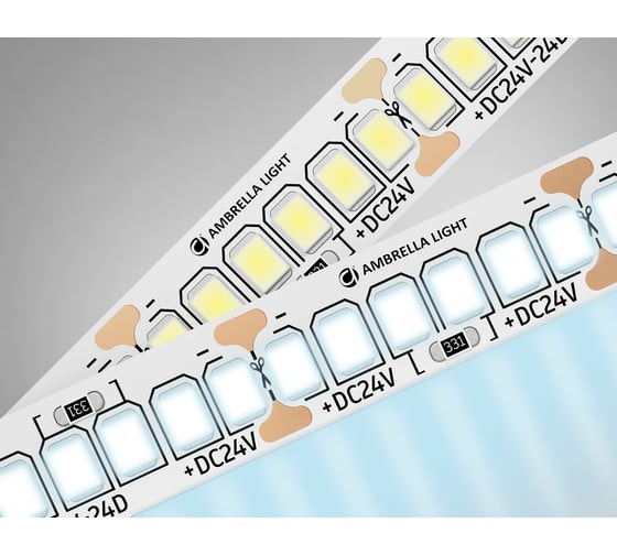 Светодиодная лента Ambrella light 2835 240Led /20W m/ 24V IP20 6500K 5m GS3403