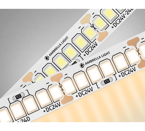 Светодиодная лента Ambrella light 2835 240Led /20W m/ 24V IP20 3000K 5m GS3401