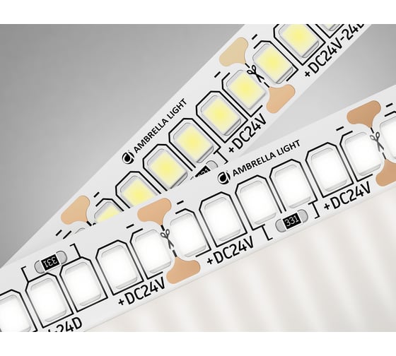 Светодиодная лента Ambrella light 2835 240Led /20W m/ 24V IP20 4500K 5m GS3402