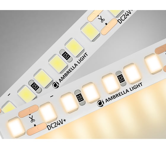 Светодиодная лента Ambrella light 2835 180Led /14.4W m/ 24V IP20 3000K 5m GS3201