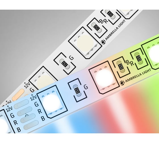 Светодиодная лента Ambrella light RGB 5050 60Led /14.4 m/ 12V IP20 RGB 5m GS2202