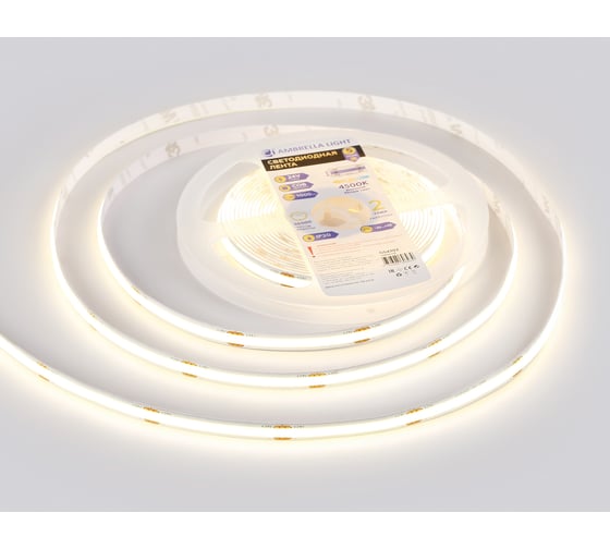 Светодиодная лента Ambrella light COB 480Led /12W m/ 24V IP20 4500K 5m GS4702