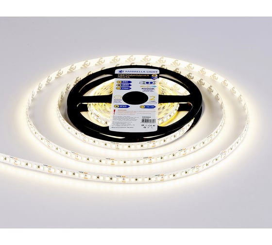 Светодиодная лента Ambrella light 2835 180Led /14.4W m/ 24V IP20 4500K 5m GS3202