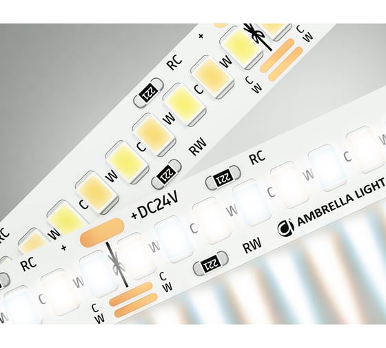 Светодиодная лента Ambrella light с регулировкой температуры света 2835 240Led /18W m/ 24V IP20 CCT 3000-6500 GS4151