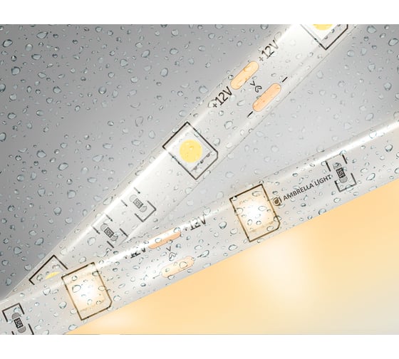 Светодиодная лента Ambrella light 5050 30Led /7.2W m/ 12V IP65 3000K 5m GS1901