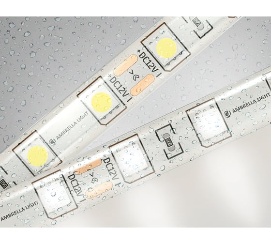 Светодиодная лента Ambrella light 5050 60Led /14.4W m/ 12V IP65 4500K 5m GS2102