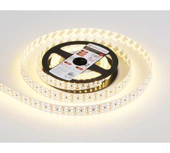 Светодиодная лента трехрядная Ambrella light 2835 324Led /26W m/ 24V IP20 3000K 5m GS3901