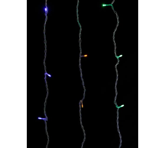 Гирлянда светодиодная TDM "Занавес" 1,5x2,5 м, 169LED, многоцветн., 8 режимов, 250 В, IP44, SQ0361-0097
