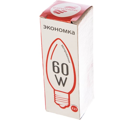 Лампа накаливания Экономка свеча матированная 60Вт Е27 630лм Eco C3660wE27fr
