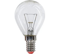 Лампа накаливания Экономка шар прозрачный 60 Вт Е14 650лм EcoG4560wE14