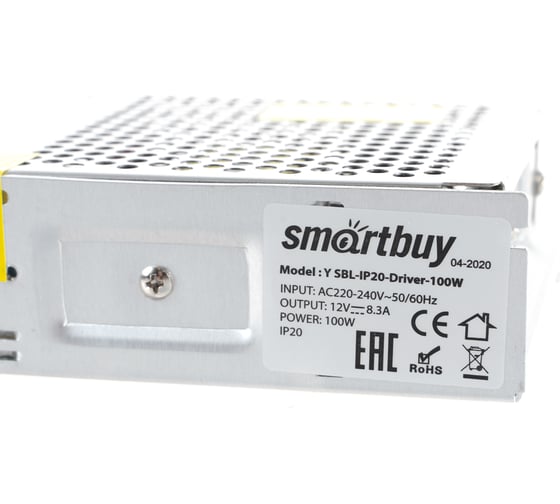 Драйвер для LED ленты Smartbuy LED, IP20-100W SBL-IP20-Driver-100W
