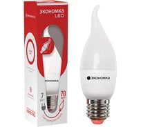 Светодиодная лампа Экономка свеча на ветру 7Вт Е27 230v 6500K 595лм Eco LED7wCWE2765