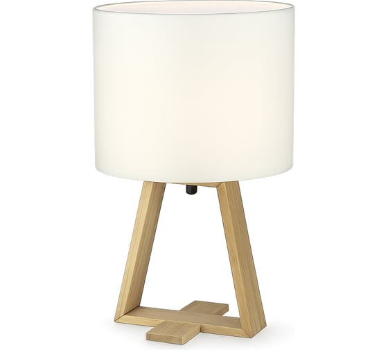 Светильник настольный декоративный Фарлайт "wood" белый е14 FAR002338