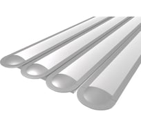 Комплект LEDCRAFT LC-LPV0722M16-1x4Silver из 4 шт серебро (1м профиль+1м рассеиватель+2 заглушки) 1611070409