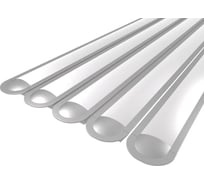 Комплект LEDCRAFT LC-LPV0722M16-1x5Silver из 5 шт серебро (1м профиль+1м рассеиватель+2 заглушки) 1611070412