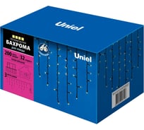Светодиодная бахрома с эффектом мерцания Uniel ULD-B3010-200/TBK WARM WHITE, IP67, UL-00003934