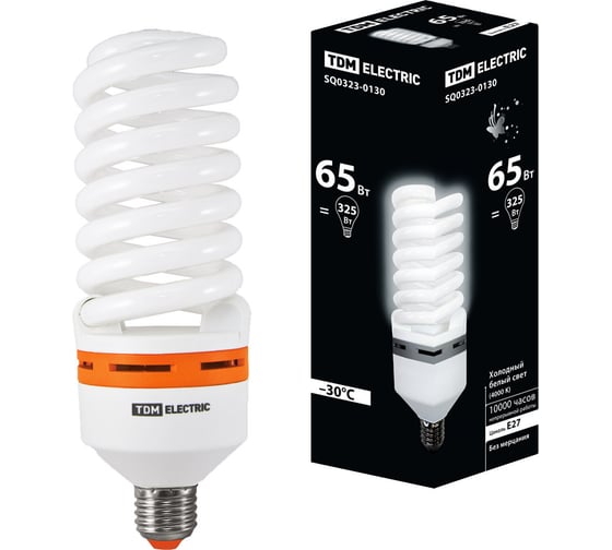 Энергосберегающая лампа TDM ELECTRIC КЛЛ-FS-65 Вт-4000 К–Е27 SQ0323-0130