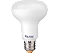 Лампа светодиодная General Lighting Systems GLDEN-R80-10-230-E27-2700, 10Вт, 835Лм, 230В, цоколь Е27, колба R80 (рефлектор), 2700К - теплый белый свет 628400