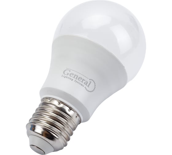 Лампа светодиодная General Lighting Systems GLDEN-WA60-14-230-E27-4500, 14Вт, 1050Лм, 230В, цоколь E27, колба А60 (груша), 4500К - нейтральный белый свет 637100